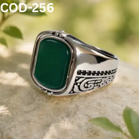 2 Style Green Stone Finger Ring-(COD-202) COD-256